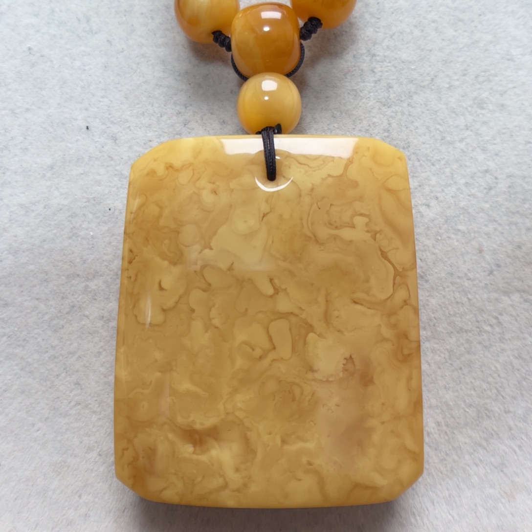 蜜蜡未镶嵌项链吊坠