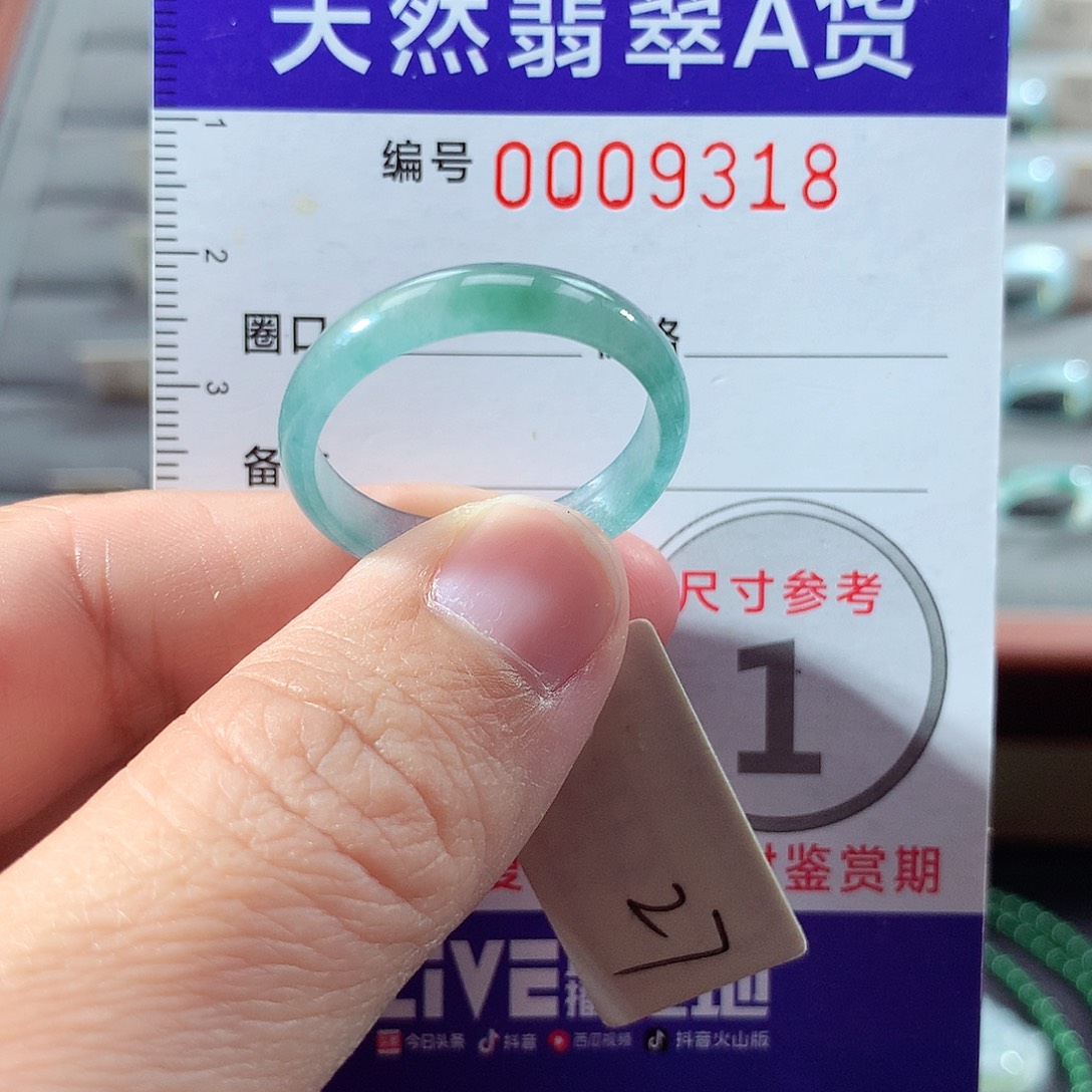 翡翠未镶嵌戒指27号