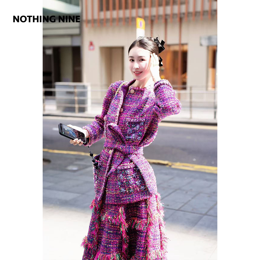 NOTHING NINE紫莺重工手工外套