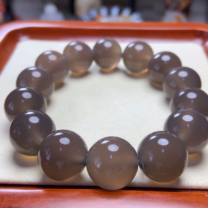 玛瑙/玉髓手串未镶嵌黑冰