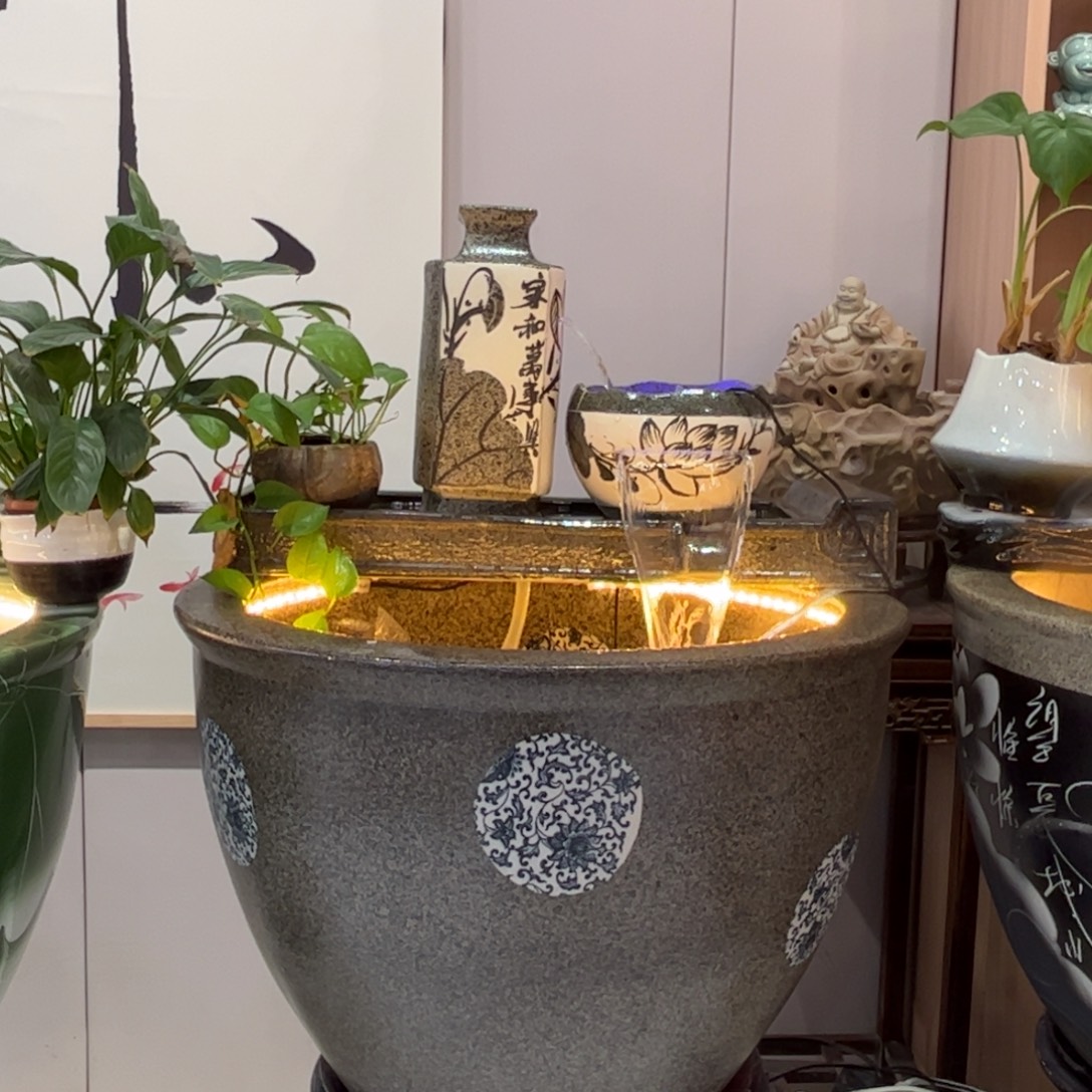 陶瓷景德镇陶瓷流水摆件