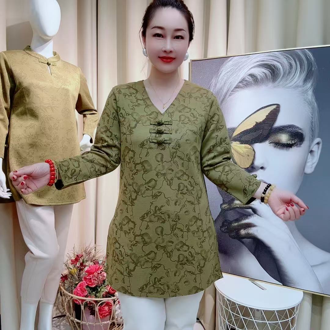 2660新中式古韵水感液态棉经典高端大码女装