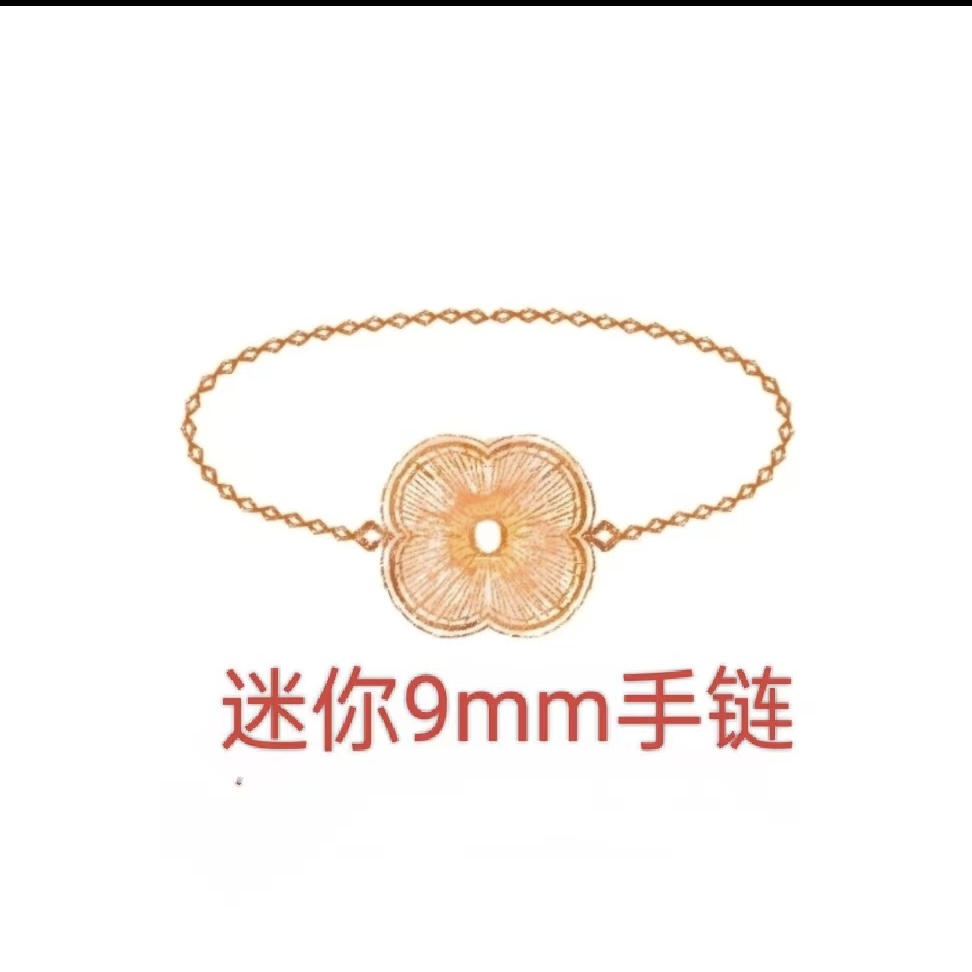 合金手链 高品质幸运草迷你六花手链