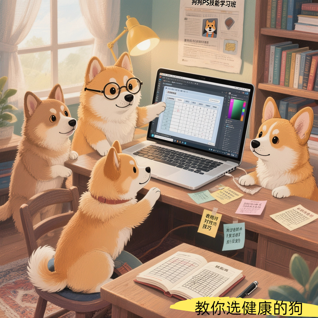 教狗狗PS表格制作 