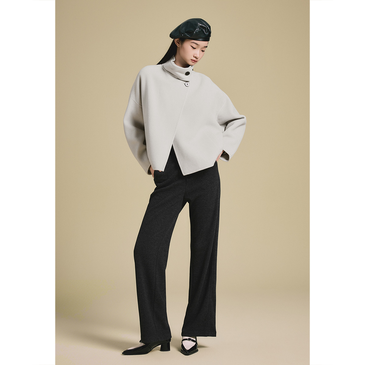 PSALTER诗篇三季可穿气质百搭双面呢山羊绒短外套6C35110420