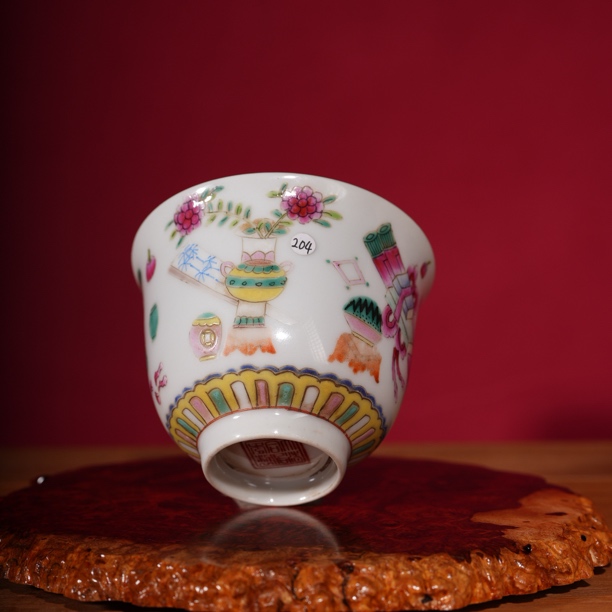 204清同治粉彩杯 瓷器收藏 文物商店 明清瓷 非仿古工艺品