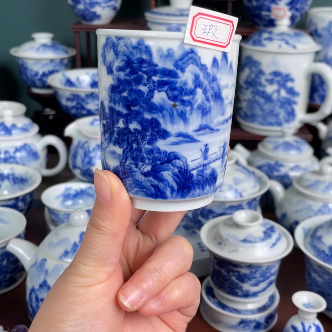 陶手工手绘青花，青花