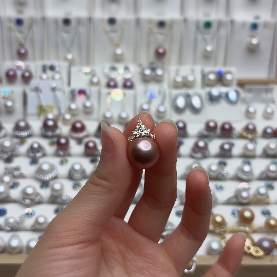 淡水珍珠颈饰银S925镶嵌