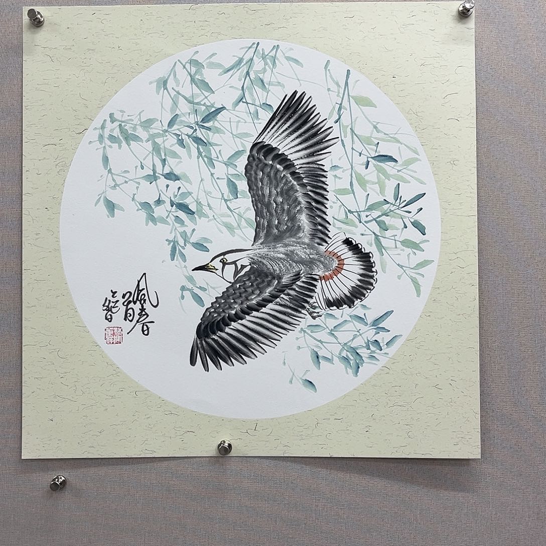 国画艺术家真人手绘