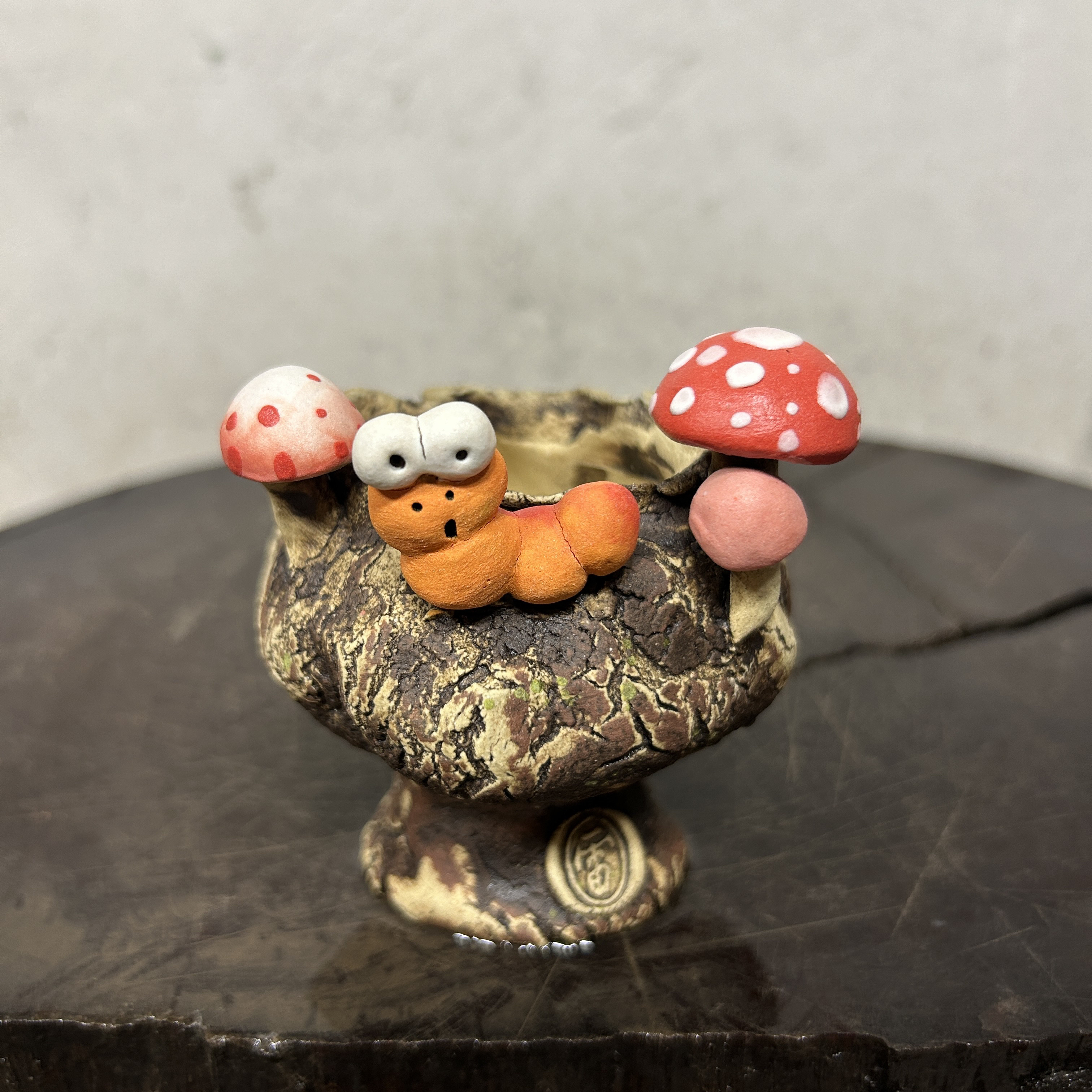 雨田花器 小酒杯 小拇指 控型 复古韩式手捏多肉花盆透气吸水