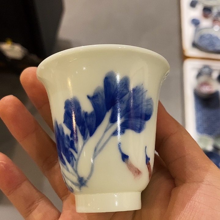陶摆件查窑夜光杯