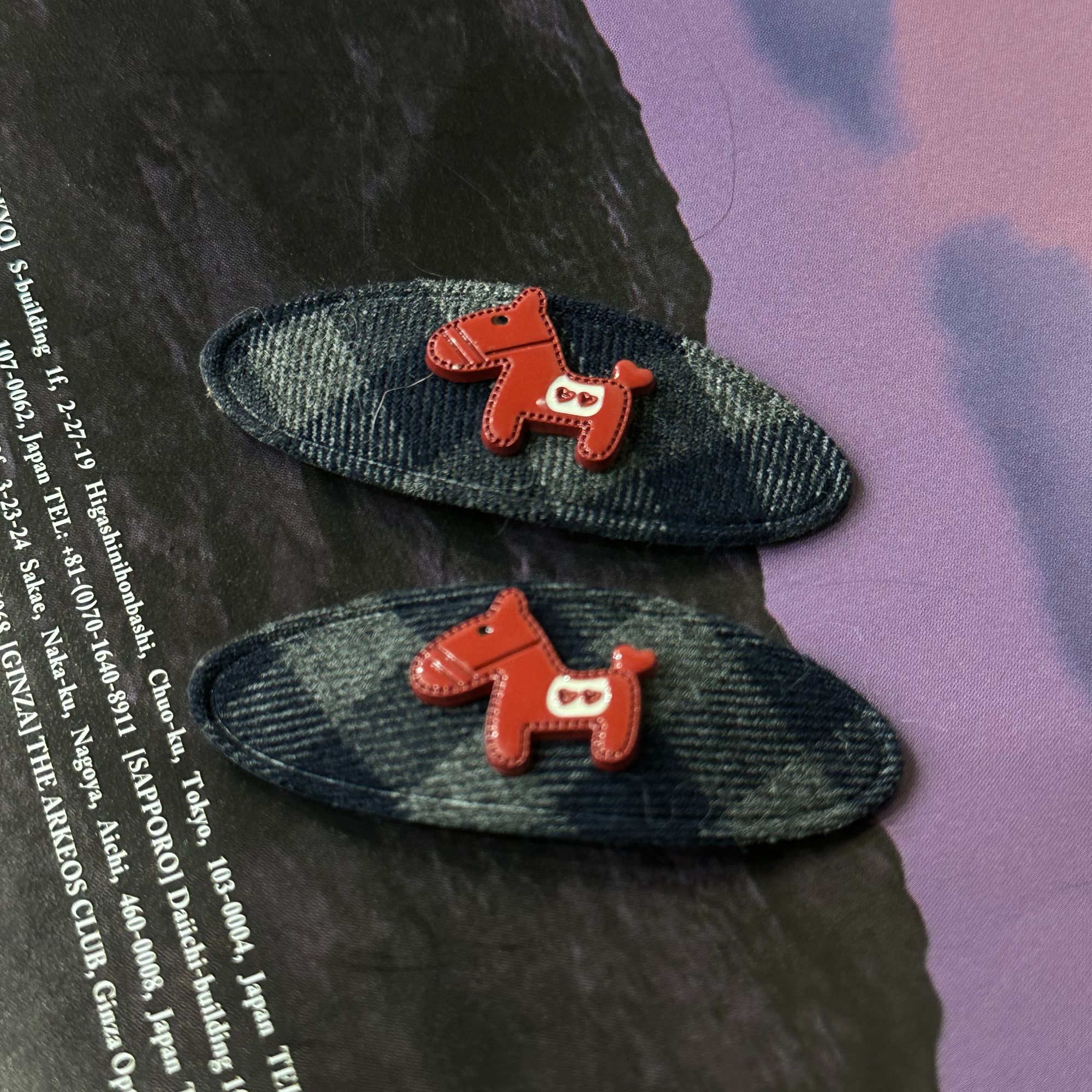  韩国正品/不支持退换/小马格子发夹/1230