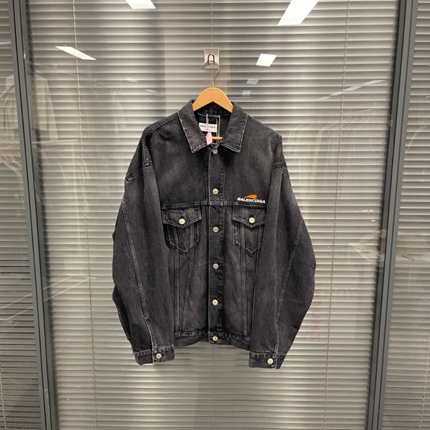 99新 Balenciaga/巴黎世家 虎年虎标刺绣牛仔外套 m码 #10221