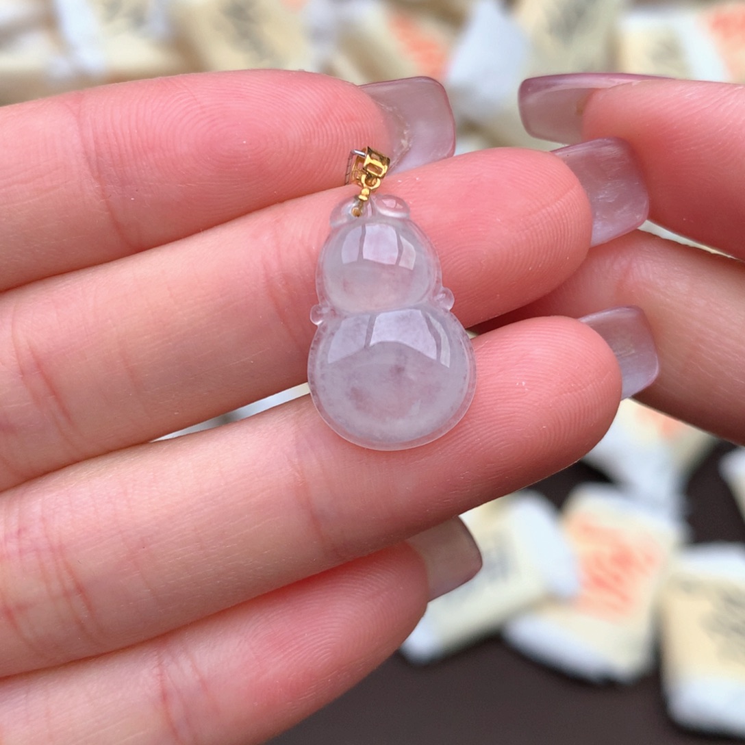 【闪购商品】翡翠挂件18K金镶嵌一