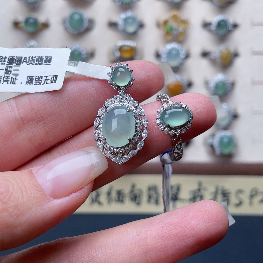 翡翠戒指未镶嵌戒指吊坠