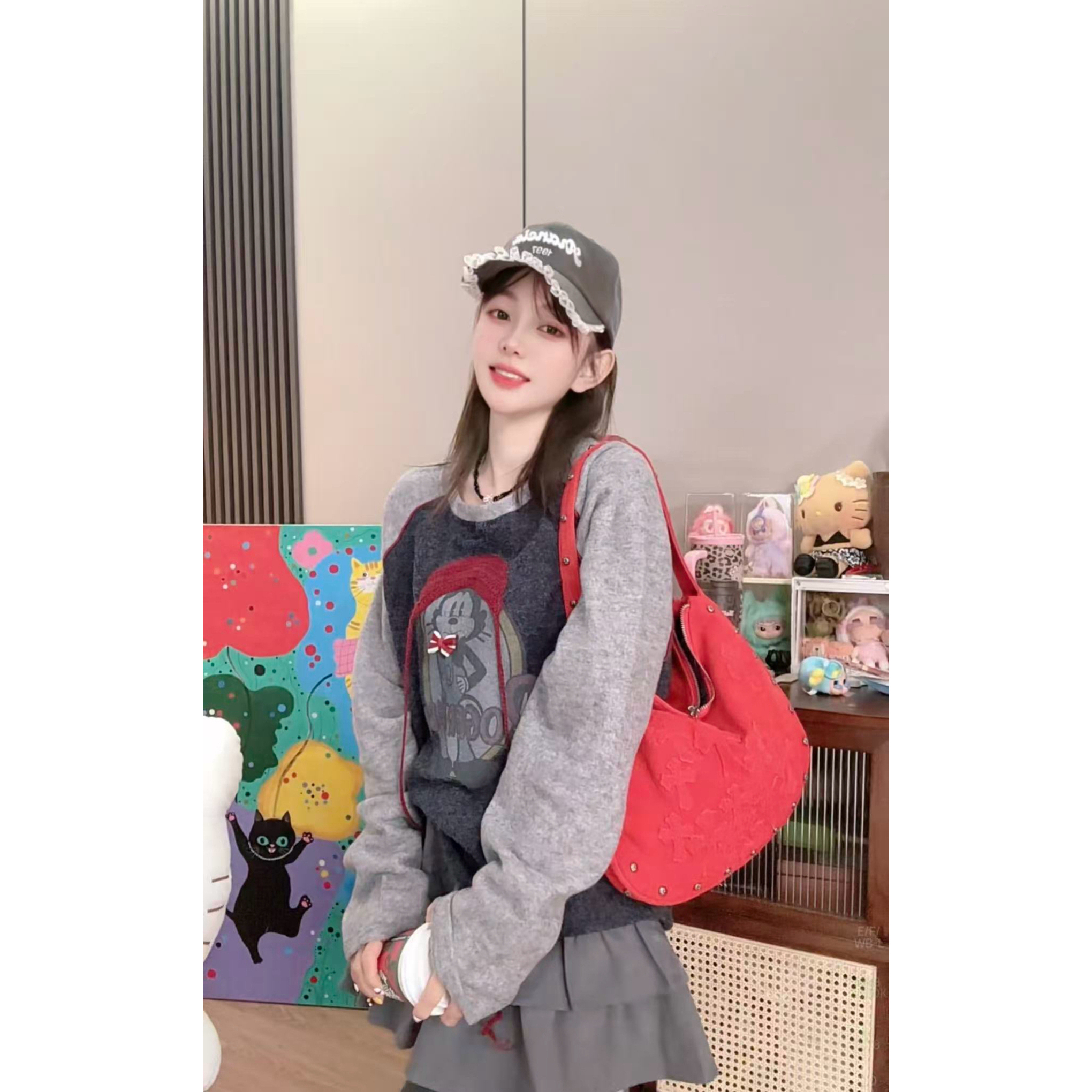 韩版时尚休闲叉肩袖打底百搭T