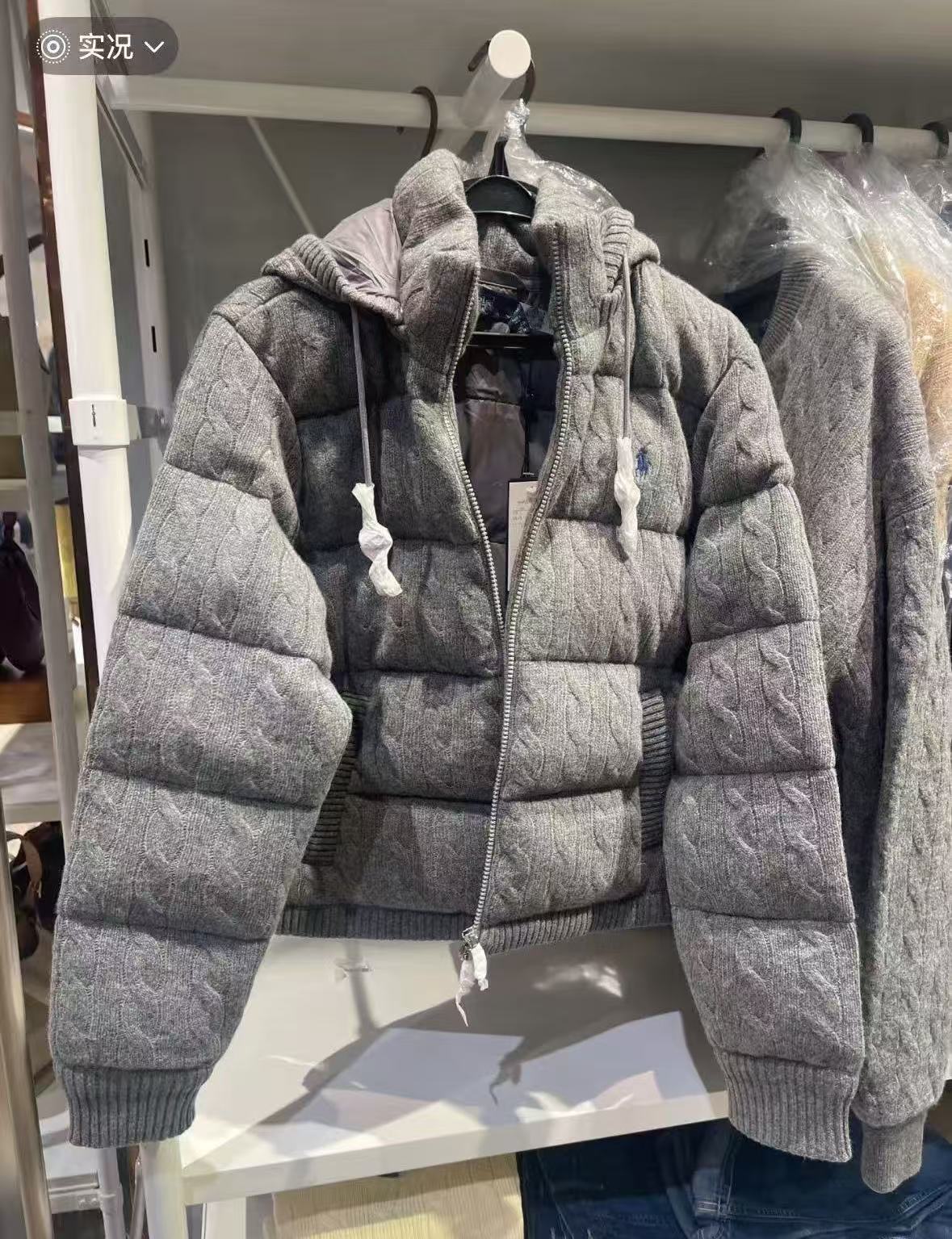 【陈元一】小马秋冬绞花绗缝羽绒外套带帽抽绳款（帽子可拆）