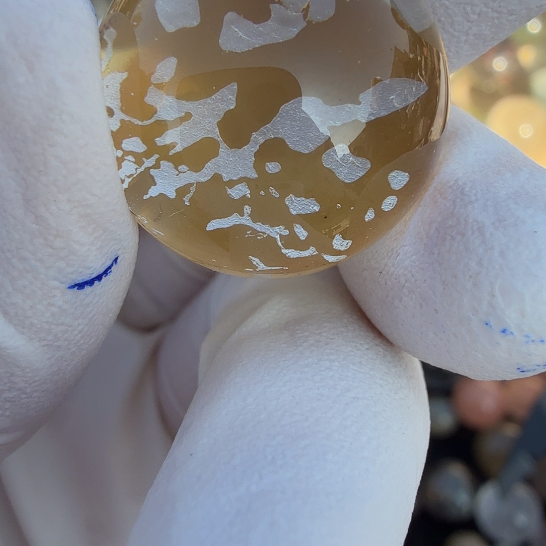 草****未镶嵌水晶珠宝半成品20.3mm定制不退换水晶单珠
