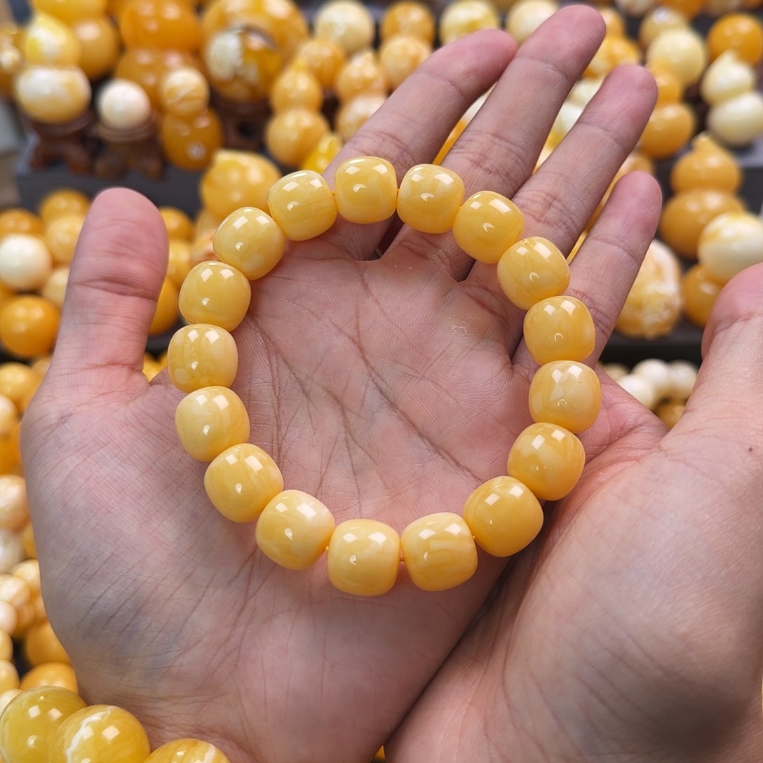 琥珀未镶嵌珠宝奇石14mm同料