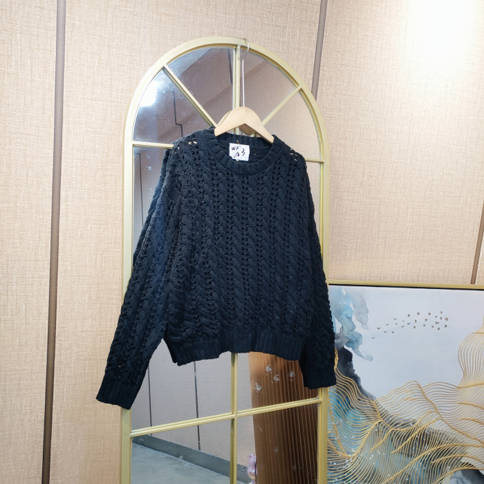 AF484孕妇黑色毛衣90-140