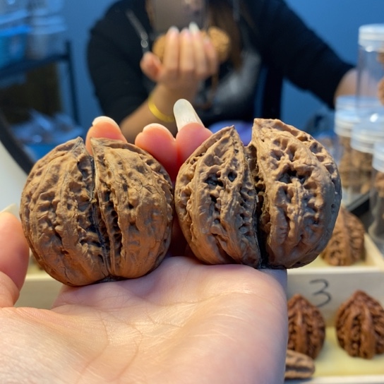 桃核把件双棒楸子30