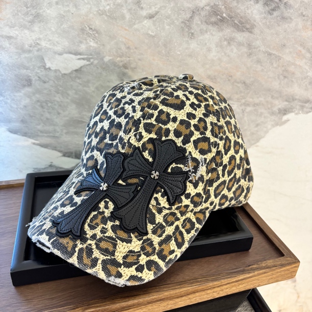 双十字豹纹帽子MZ177