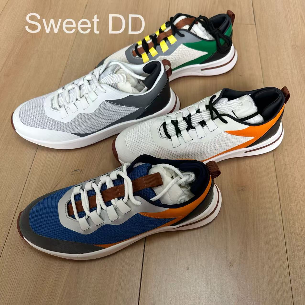 四色网面压TPU拼接色运动鞋/LP