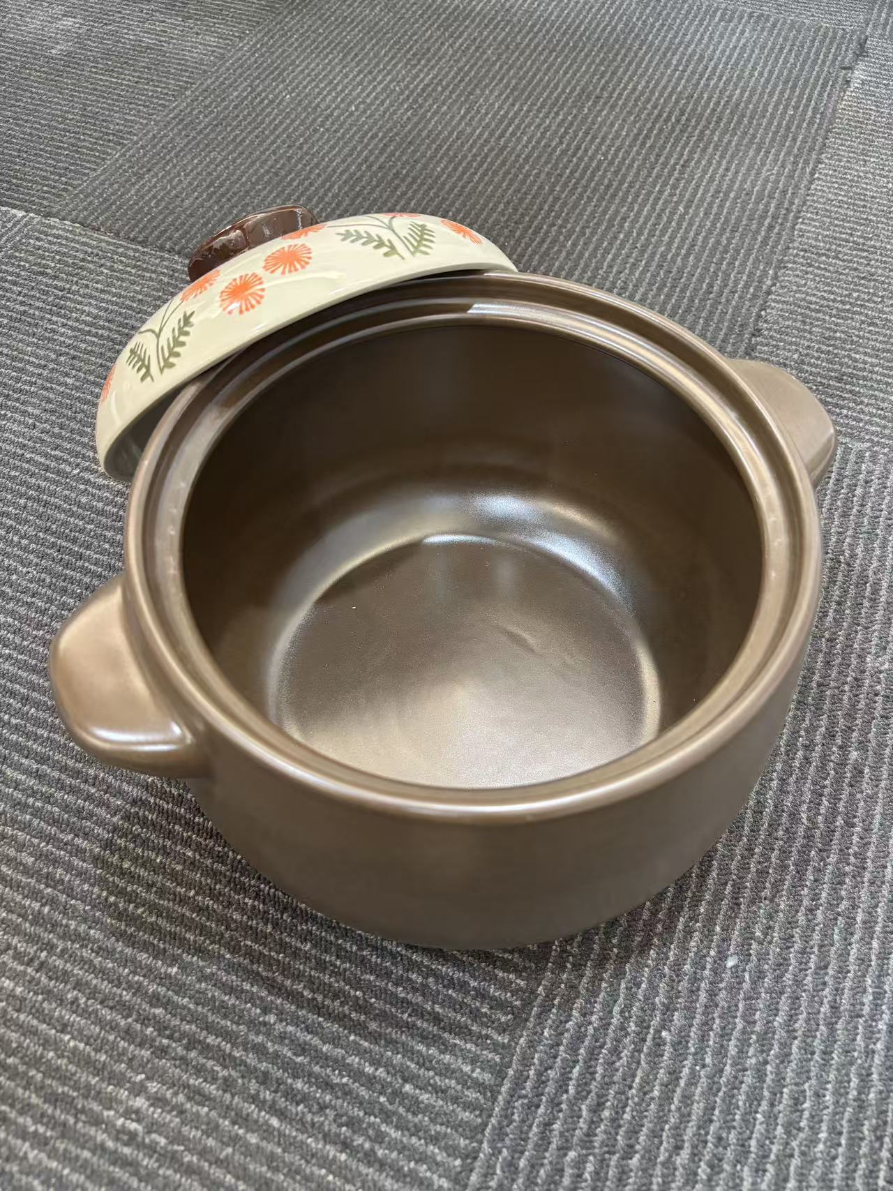 【瑕疵】613棕米色蒲公英砂锅釉接6升汤锅陶瓷砂锅炖菜陶瓷煲微瑕