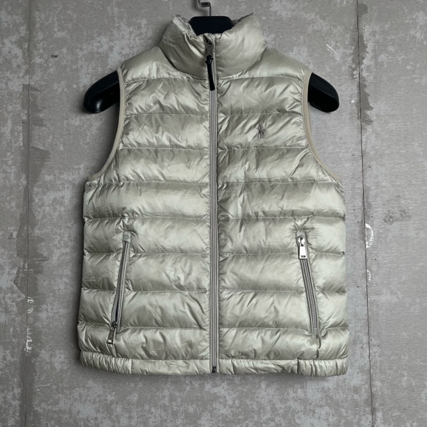 99新 WE11 DONE XS*1/拉夫劳伦/灰绿色羽绒背心/17992