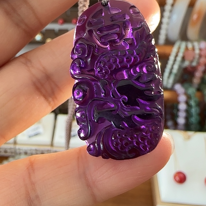 未镶嵌颈饰紫晶吊坠