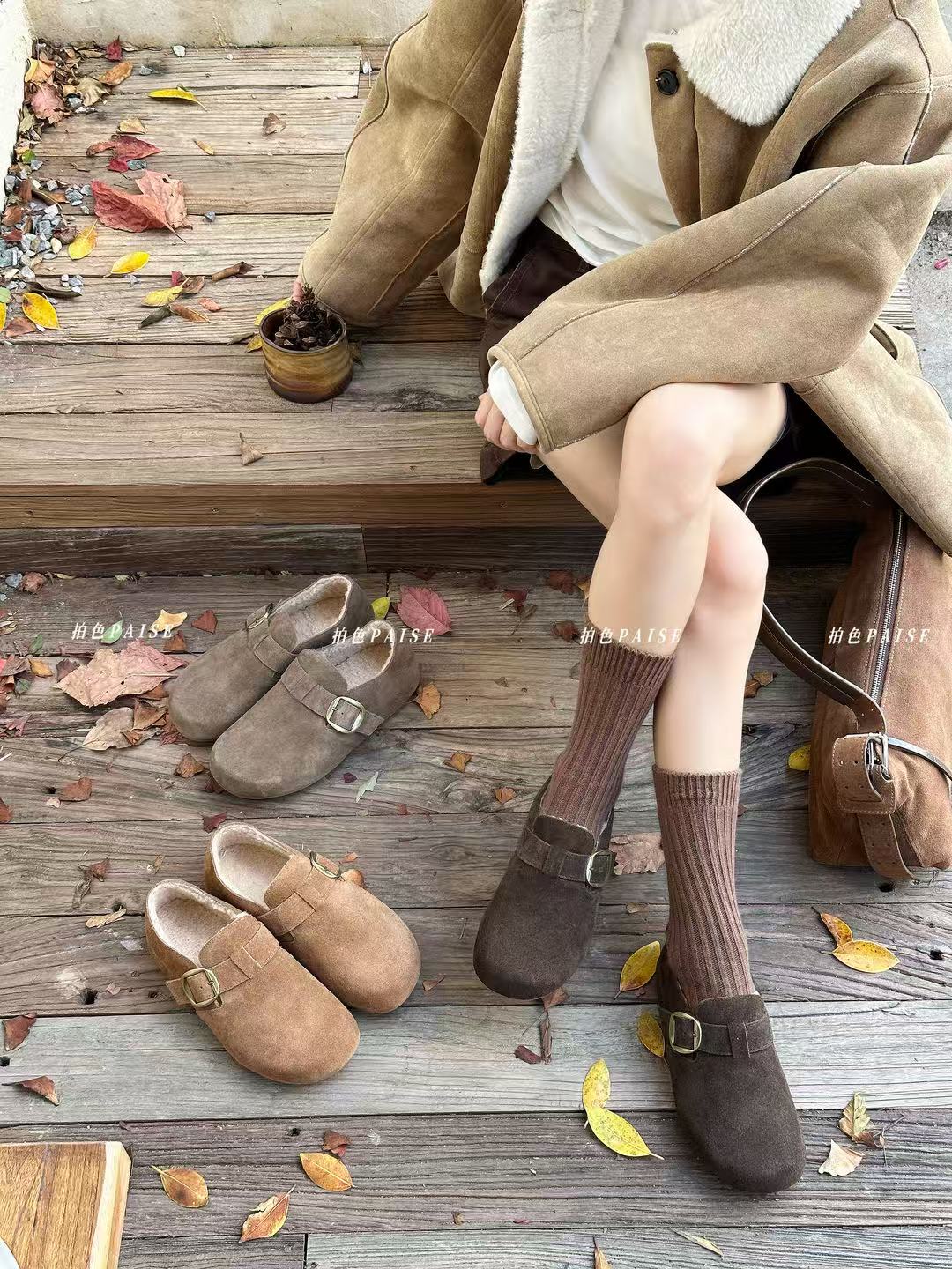 福利款 可米 平底休闲百搭舒适勃肯鞋 715-23