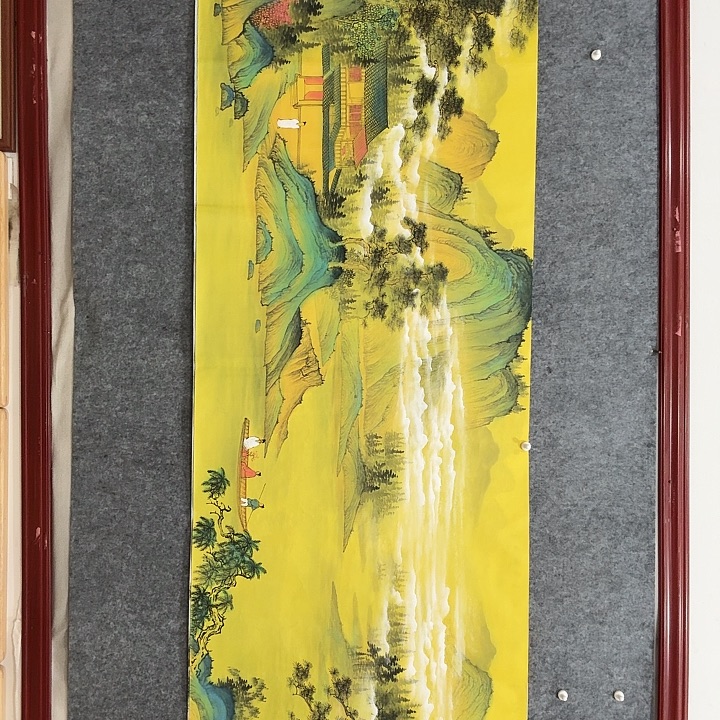 国画手绘国画访友图