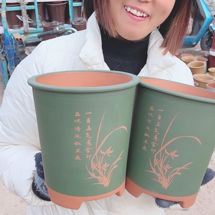 紫砂花盆宜兴紫砂精品花盆 