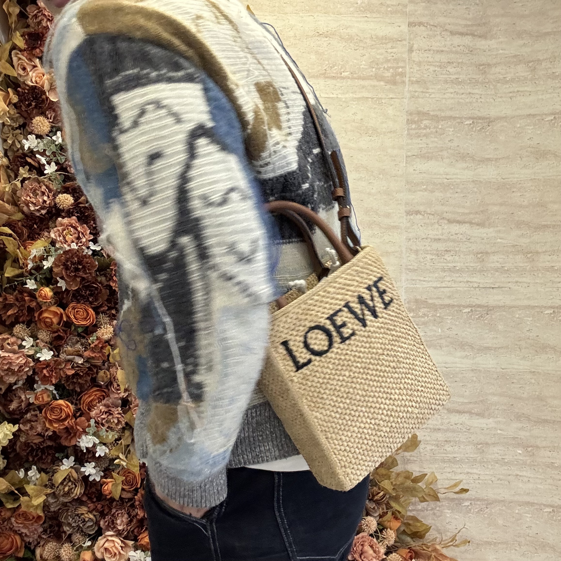 95新 LOEWE/罗意威 冰冰中古/LOEWE/罗意威/编织手提