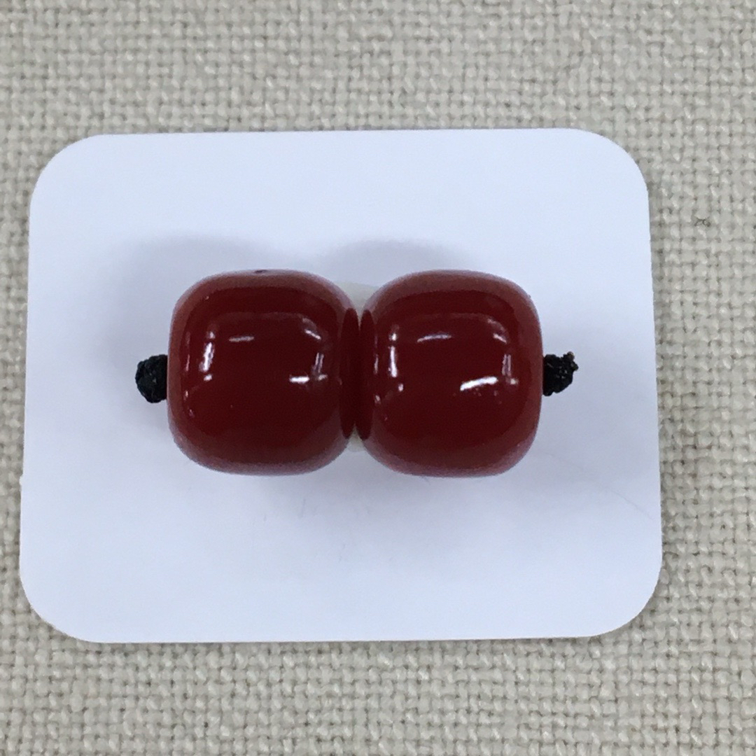 日本阿卡红珊瑚老邢桶珠7.2mm高品质配珠手串佛珠饰品