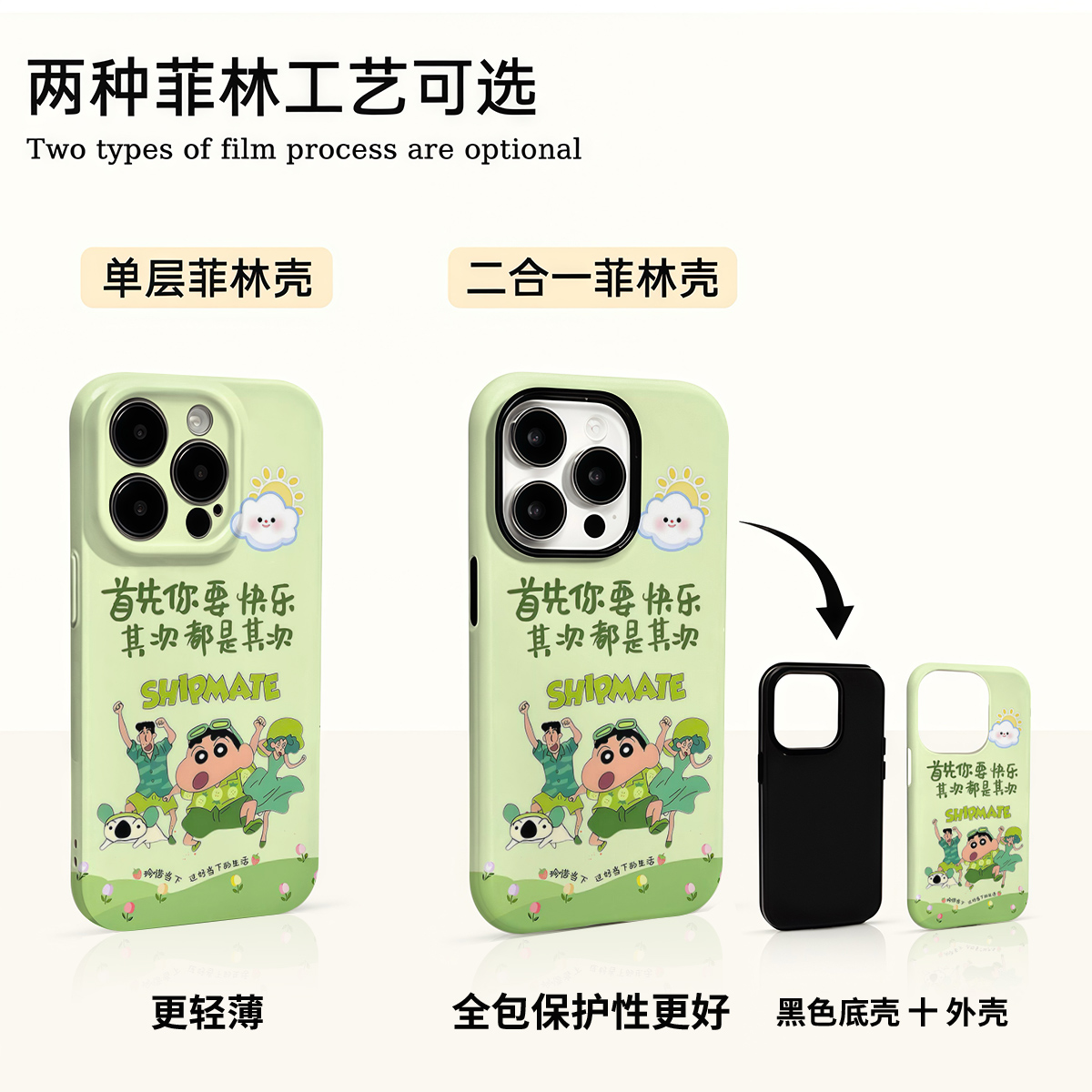 首先你要快乐小新适用苹果16promax华为小米vivo oppo荣耀手机壳