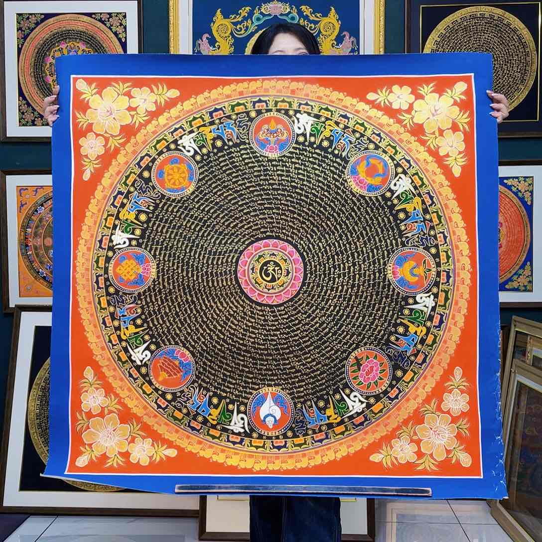 卷轴画手绘唐卡1米六字