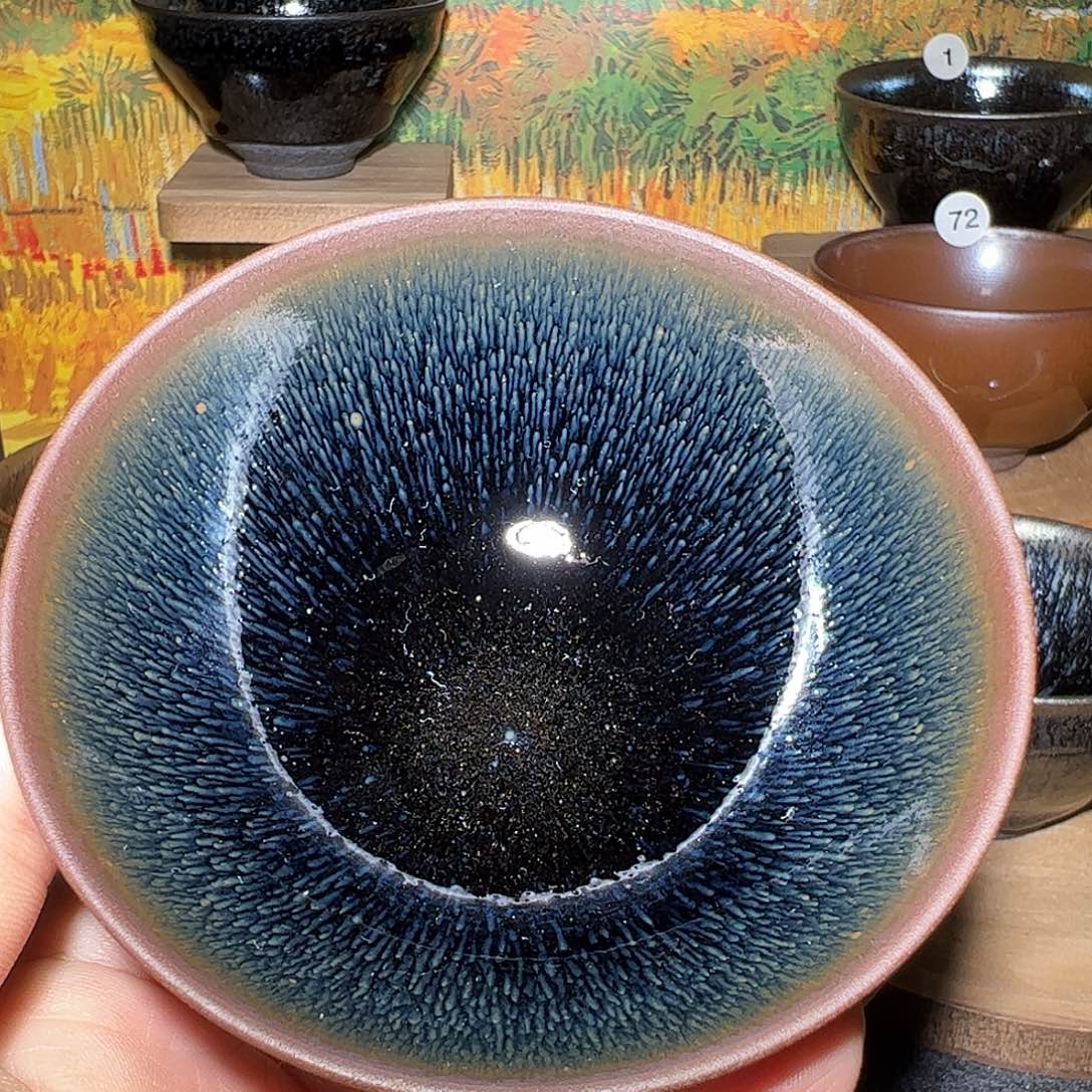 茶盏乌泥窑平口青蓝