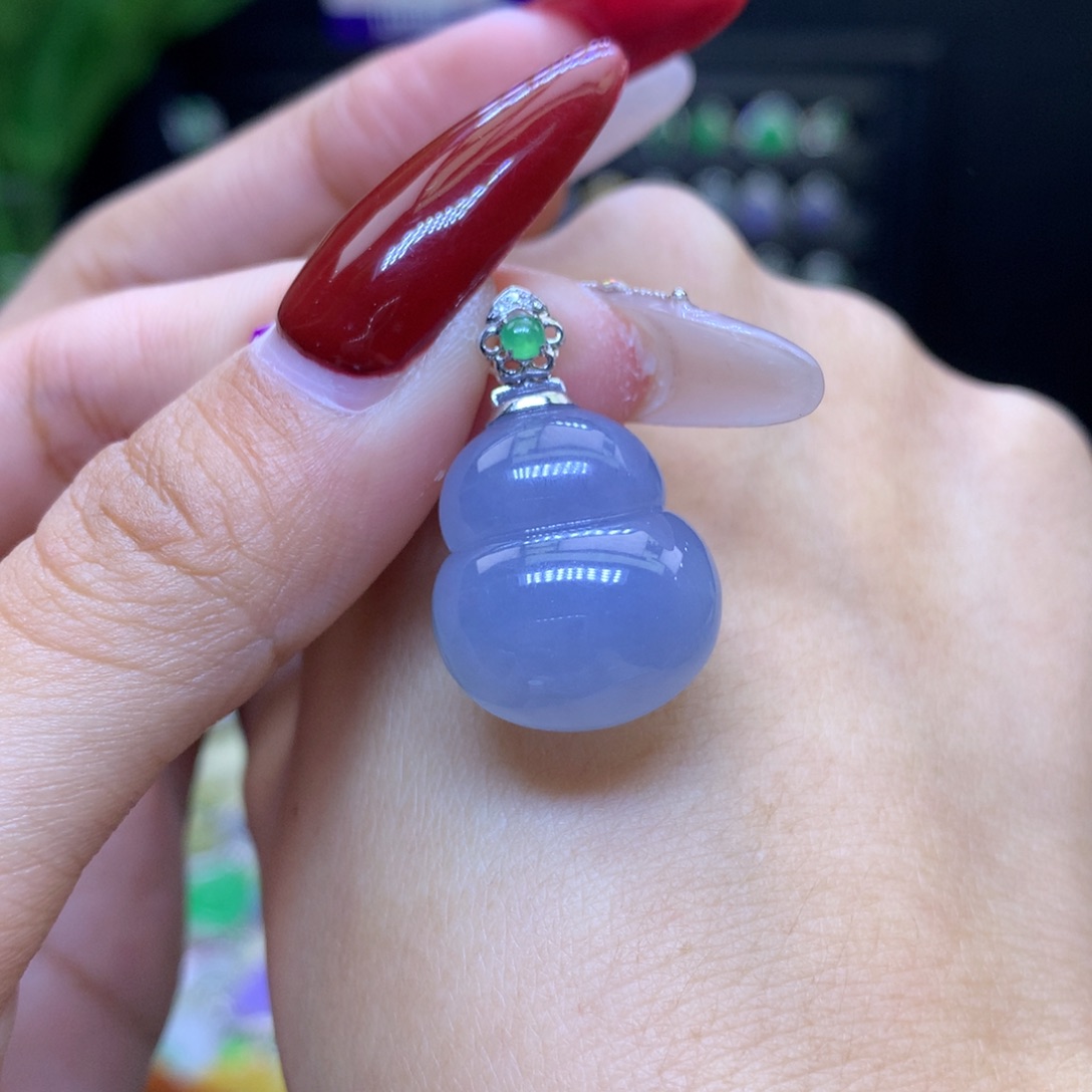 翡翠颈饰18K金镶嵌天然