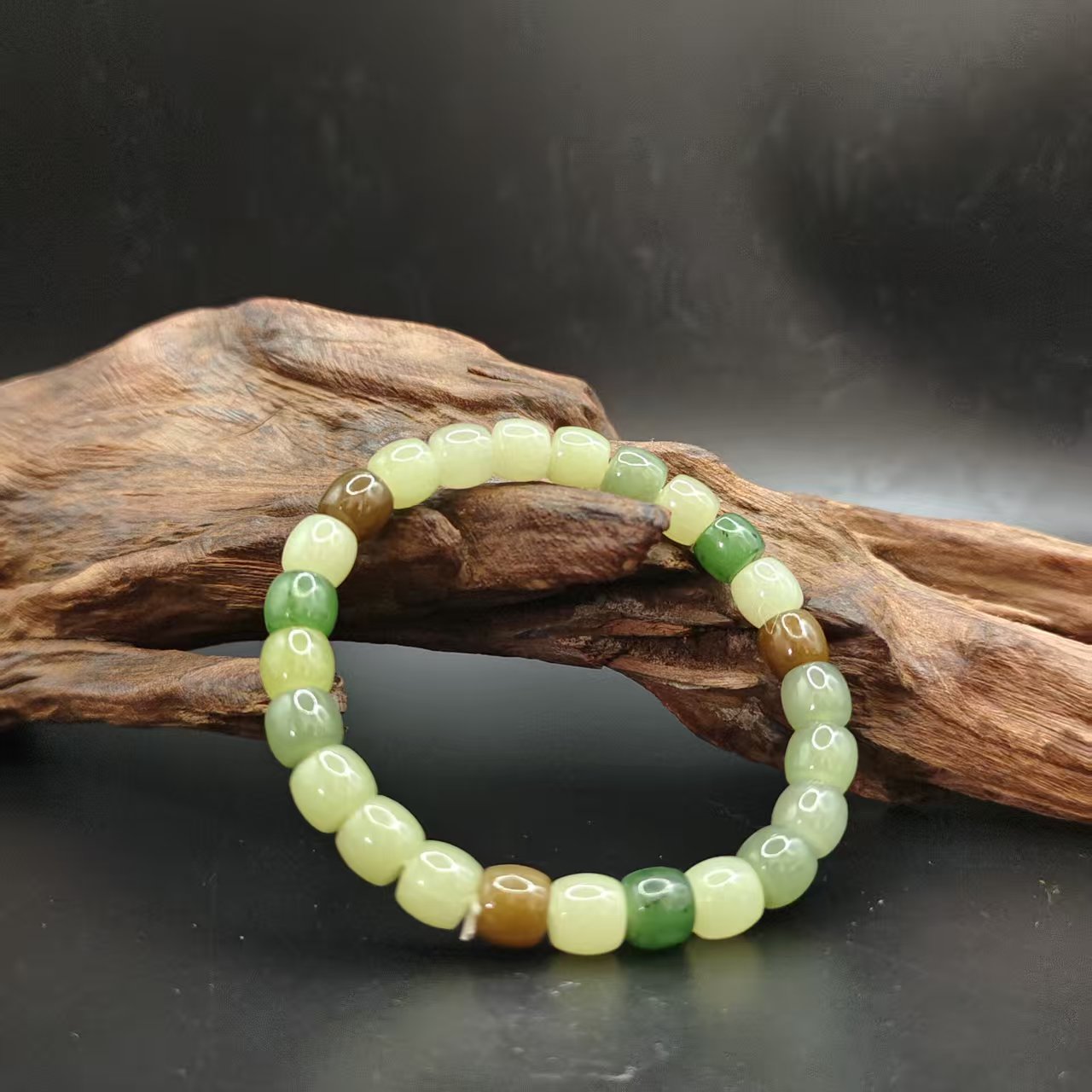 Z和田玉多宝桶珠手串（卡8）4812