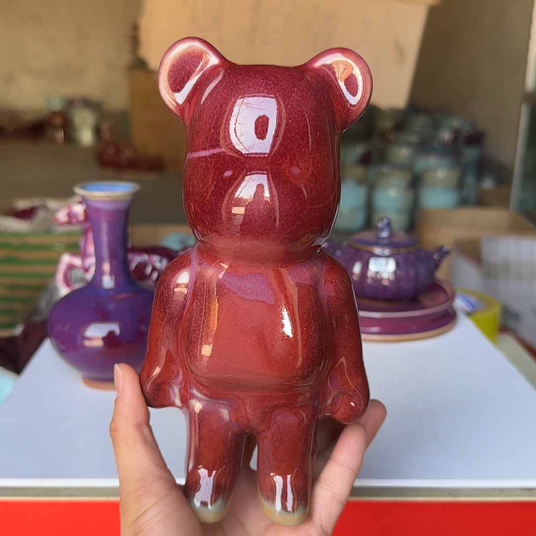 陶摆件郑家钧瓷摆件微瑕