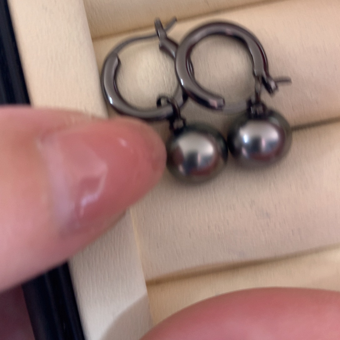 海水珍珠耳饰银S925镶嵌