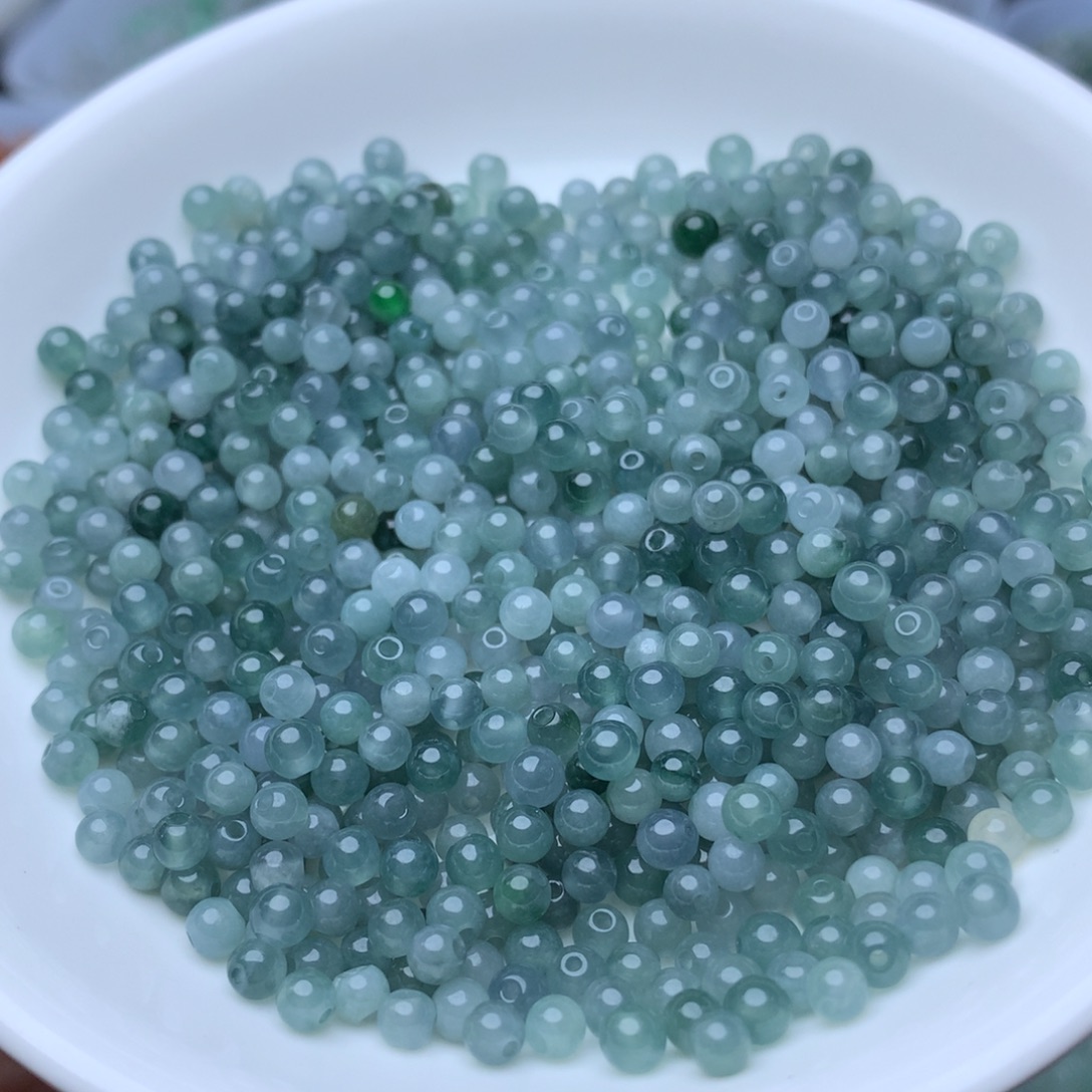 翡翠散珠卡3.5冰蓝水100个