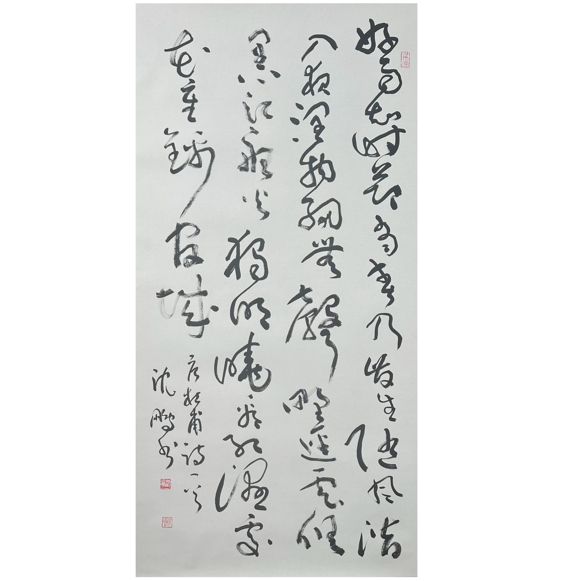 S-T-296 沈鹏 书法 69cm×138cm 托底-A