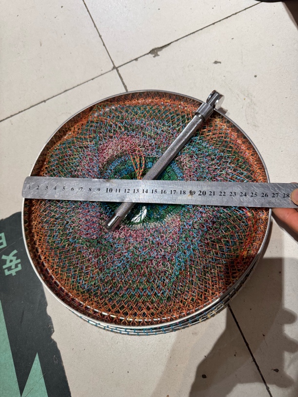 27直径1.6米高密眼纯手工编织PE线台钓鱼护