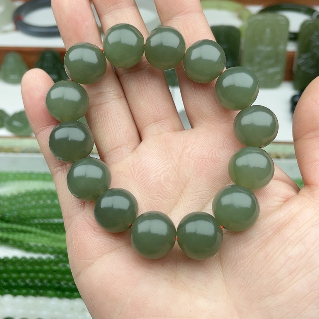 和田玉手串未镶嵌