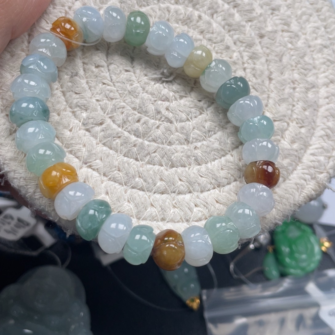 翡翠未镶嵌手链天然A货缅甸翡翠9.5