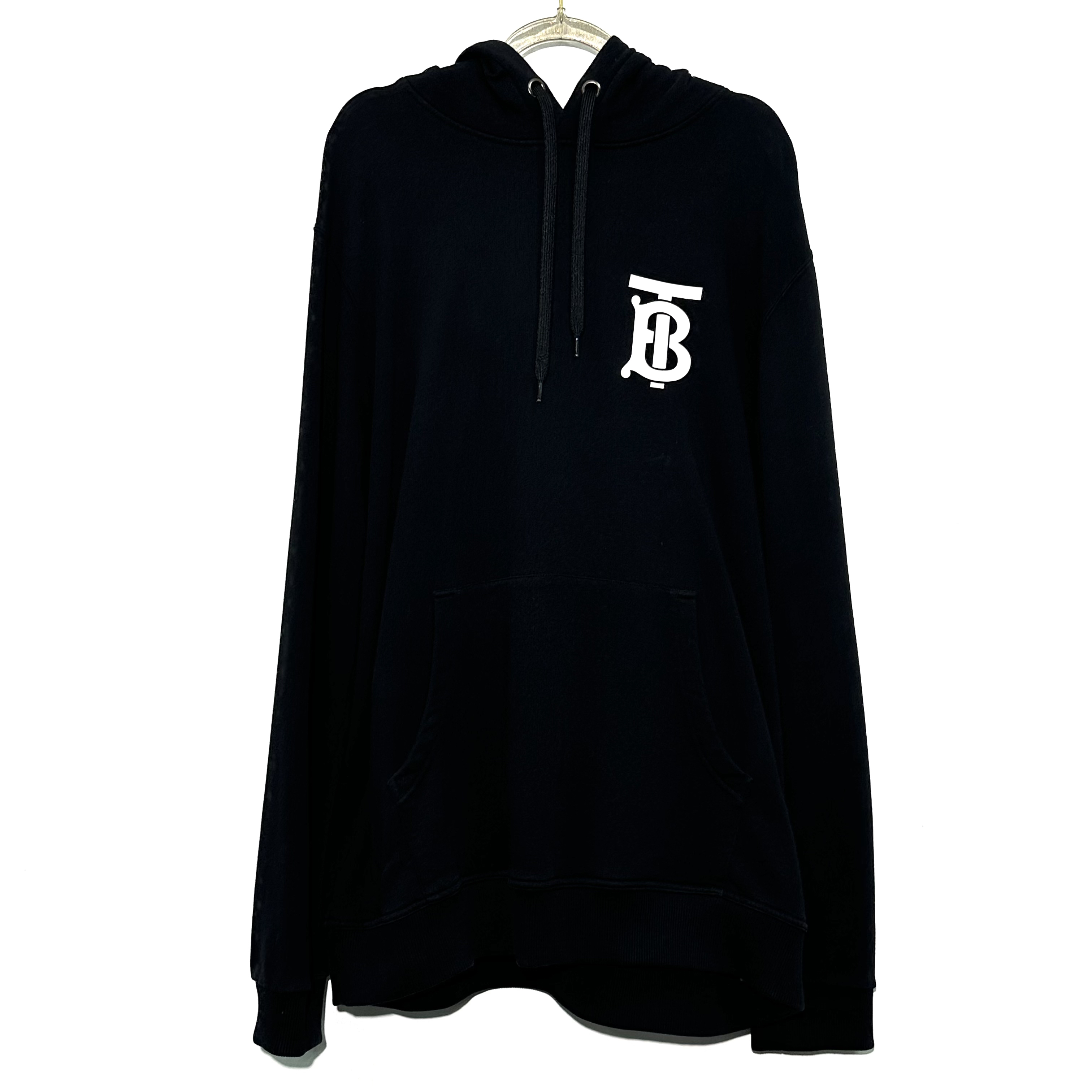 99新 BURBERRY/博柏利 L码 经典logo黑色卫衣 0822