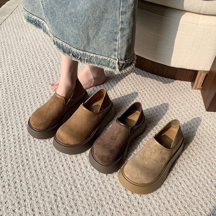 两穿勃肯鞋女2025新款春季单鞋复古软木鞋一脚蹬懒人鞋豆豆鞋单鞋