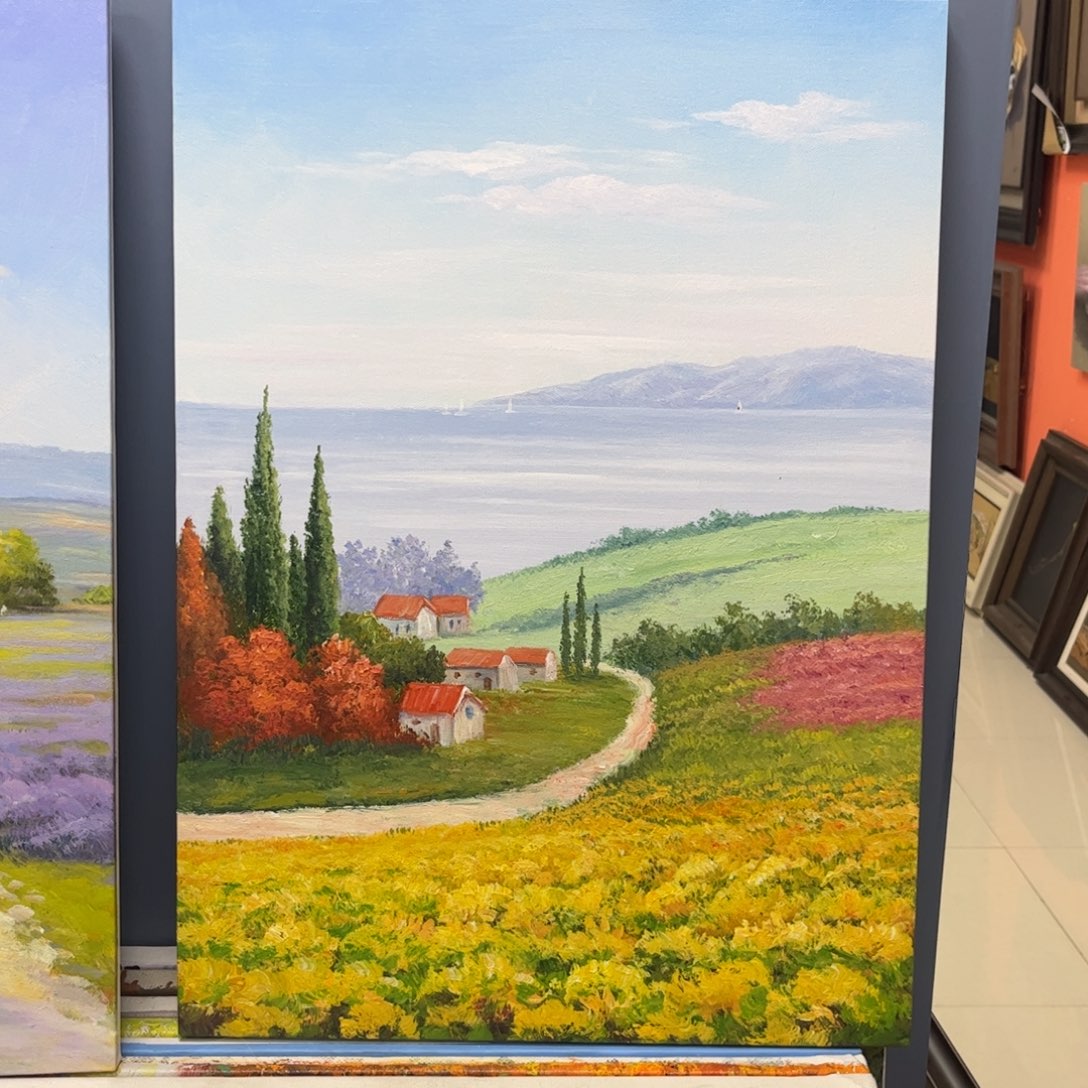 手工手绘精品油画内框50+70尺寸